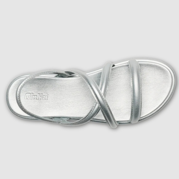 OluKai Tiare Strappy Sandals in Silver - Picture 1 of 3